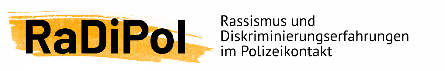 Logo RaDiPol – Rassismus und Diskriminierungserfahrungen im Polizeikontakt